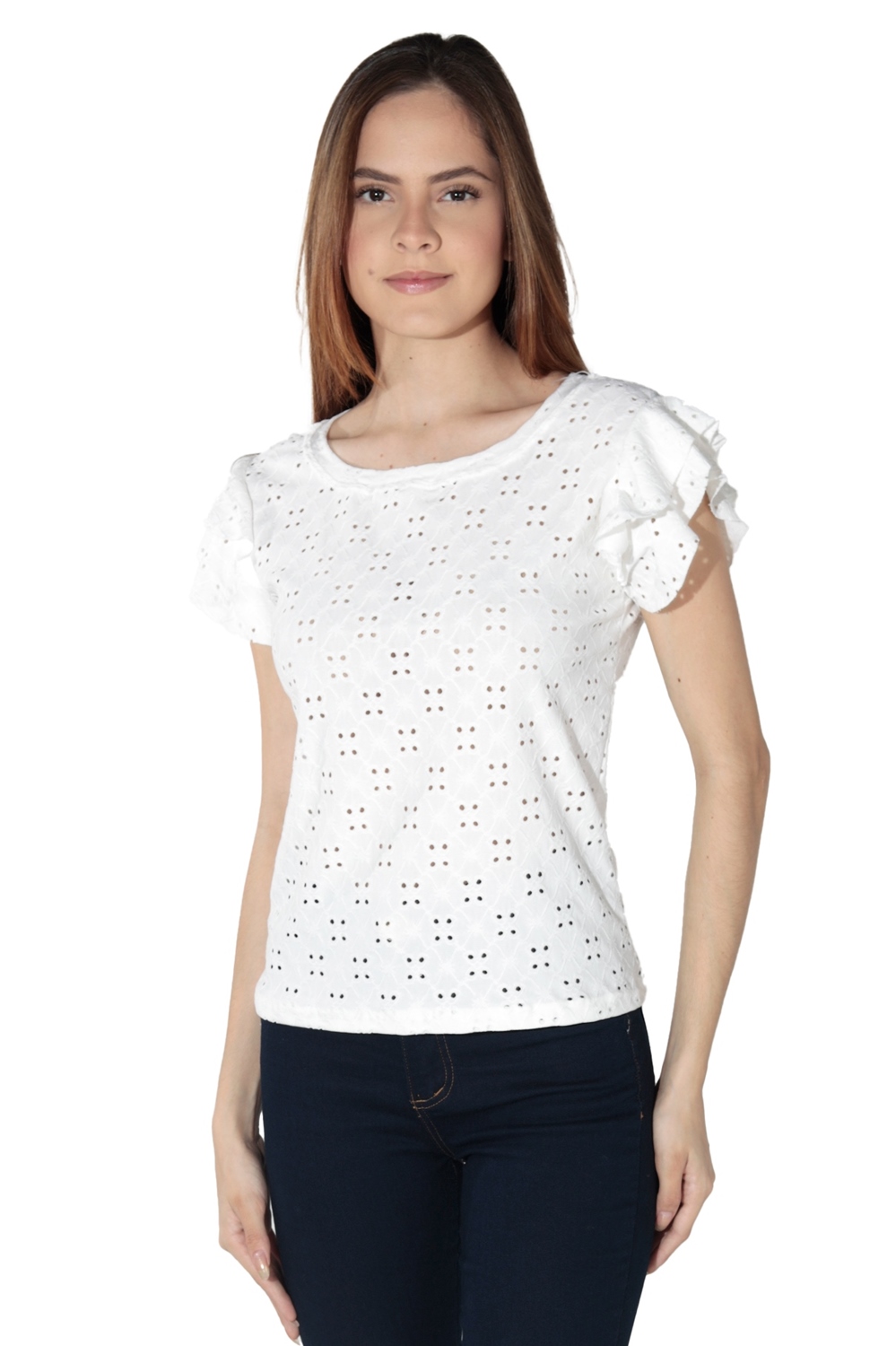 Blusa Dwz Laise Manga Babado Blusa Dwz Laise Manga Babado Manga Curta