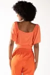 Cropped Dwz Amarracao Com Lastex Costas