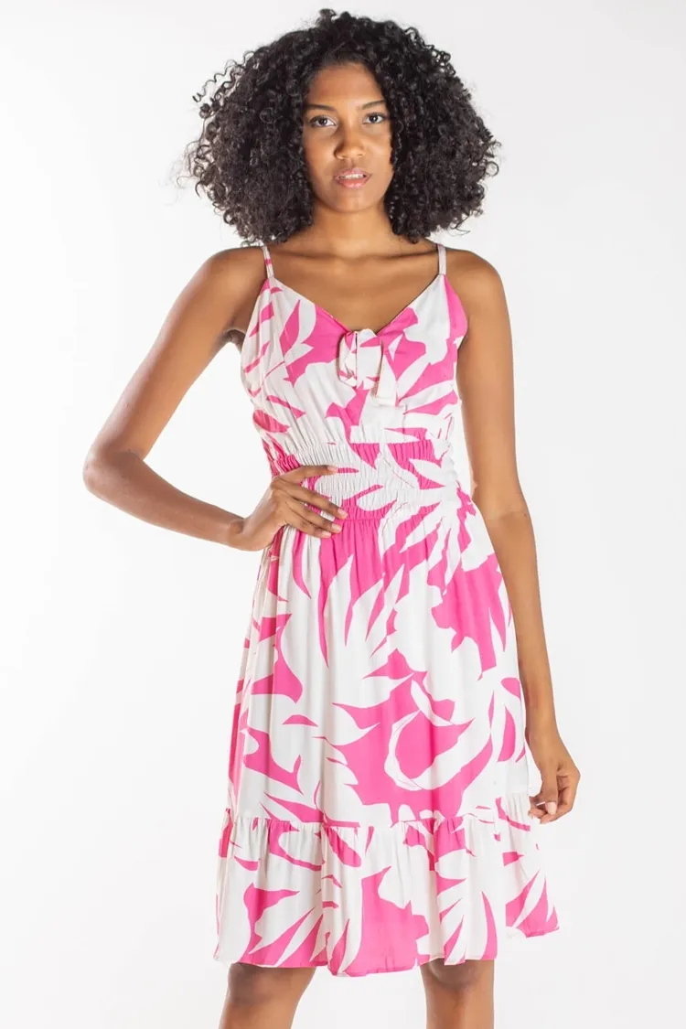 Vestido Dwz Curto Com Alca Estampado