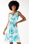 Vestido Dwz Curto Com Alca Estampado