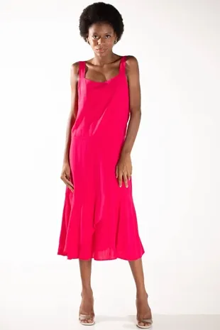 Vestido Dwz Midi Com Alcas Liso