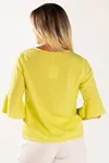 Blusa Dwz Manga Babado 3/4 Lisa