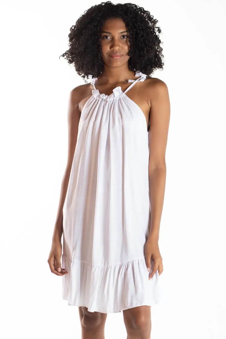 Vestido Dwz Com Alcas Amarracao Lisa
