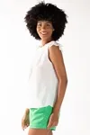 Blusa Dwz Lisa Manga Babado