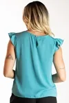 Blusa Dwz Lisa Manga Babado