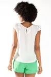 Blusa Dwz Lisa Manga Babado