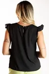 Blusa Dwz Lisa Manga Babado