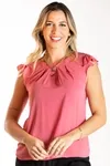 Blusa Dwz Lisa Manga Babado