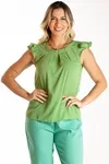 Blusa Dwz Lisa Manga Babado