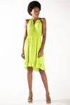 Vestido Dwz Curto Frente Unica Liso