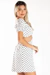 Vestido Dwz Poa Manga Curta
