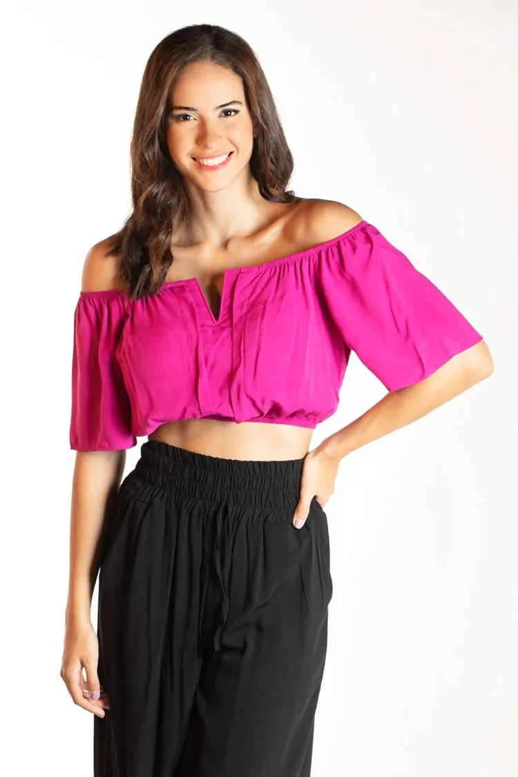 Cropped Dwz Ombro A Ombro Liso