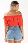 Cropped Dwz Ombro A Ombro Liso
