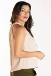 Blusa Dwz Lisa Gola Alta Com Amarracao