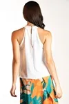 Blusa Dwz Lisa Gola Alta Com Amarracao