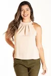 Blusa Dwz Lisa Gola Alta Com Amarracao