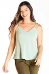 Blusa Dwz Alcas Finas Lisa De Crepe