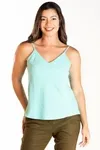 Blusa Dwz Alcas Finas Lisa De Crepe