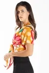 Cropped Dwz Estamp Manga Curta Com Amarr