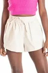 Short Dwz Linho Cos De Elastico