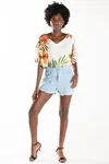 Short Dwz Jeans Claro Desfiado