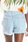 Short Dwz Jeans Claro Desfiado