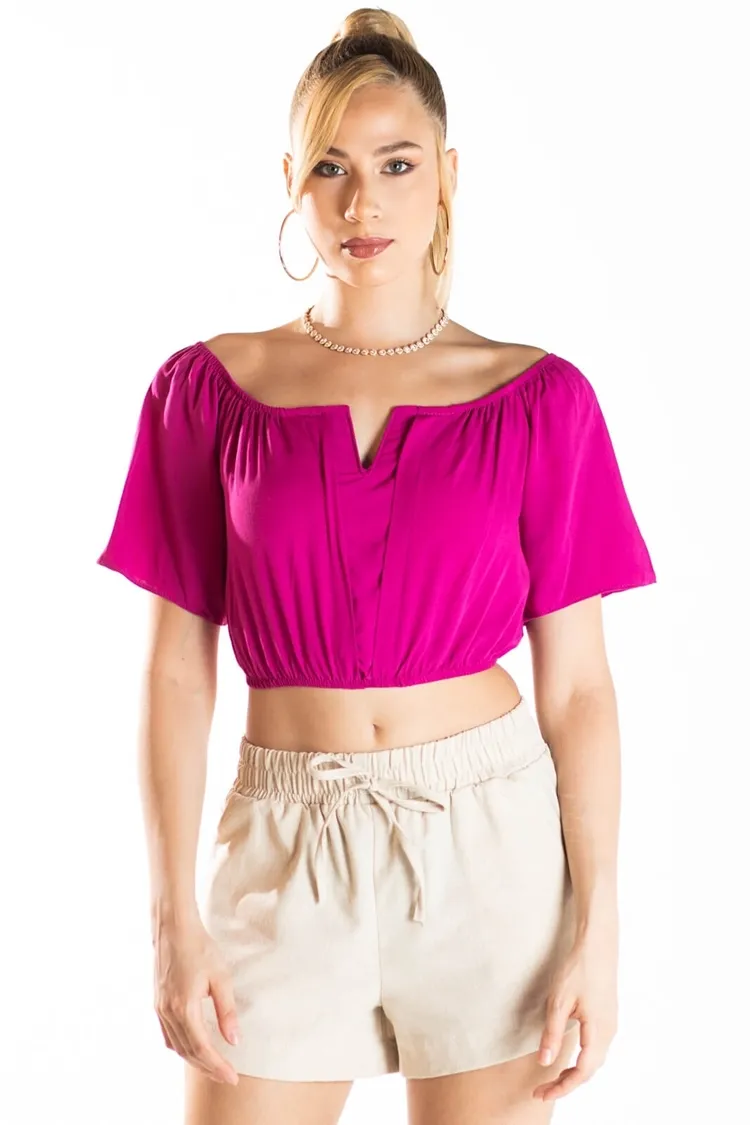 Cropped Dwz Ombro A Ombro Liso