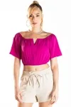 Cropped Dwz Ombro A Ombro Liso