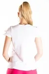 Blusa Dwz Manga Curta Lisa Com Babado