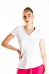 Blusa Dwz Manga Curta Lisa Com Babado