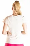 Blusa Dwz Manga Curta Lisa Com Babado