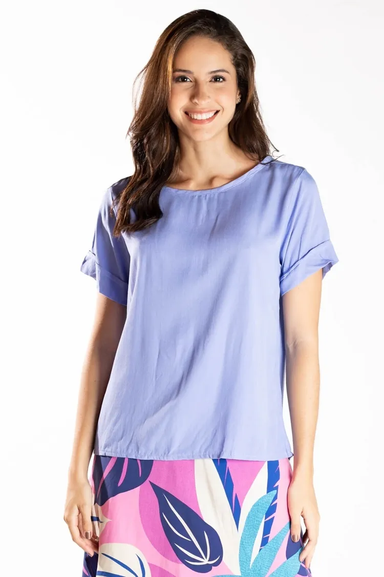 Blusa Dwz Manga Curta Lisa