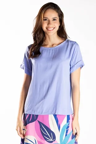 Blusa Dwz Manga Curta Lisa