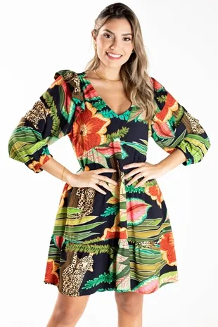 Vestido Dwz Estampado Carol Mello