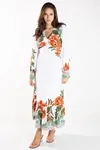 Vestido Dwz Mid Com Manga E Recortes