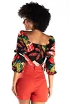 Cropped Dwz Manga Longa Com Elastico