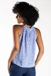 Blusa Dwz Plissada Em Crepe