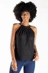 Blusa Dwz Plissada Em Crepe