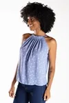Blusa Dwz Plissada Em Crepe
