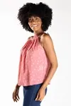 Blusa Dwz Plissada Em Crepe