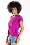 Blusa Dwz Lisa Decote V Manga Curta