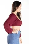 Cropped Dwz Com Bojo Manga Longa