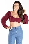 Cropped Dwz Com Bojo Manga Longa