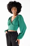 Cropped Dwz Manga Longa Com Bojo