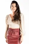 Cropped Dwz Manga Longa Com Bojo