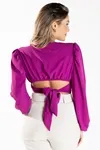 Cropped Dwz Manga Longa Com Bojo