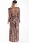 Vestido Dwz Longo De Tule Animal