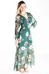 Vestido Dwz Longo De Tule Animal