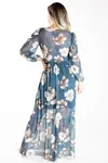 Vestido Dwz Longo De Tule Animal