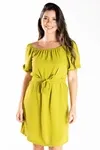 Vestido Dwz Ombro A Ombro Liso Mg Curta